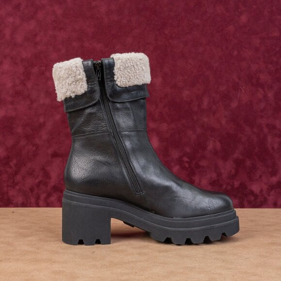 Voile Blanche Women Black Leather Zip Fleece Lined Winter Boots sz 9.5US EUR41 - Picture 9 of 9